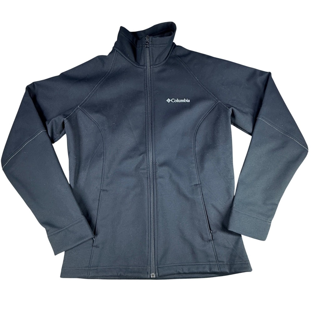 Columbia Kruser Ridge II Softshell Jacket Full Zip Black Small Polyester Womens